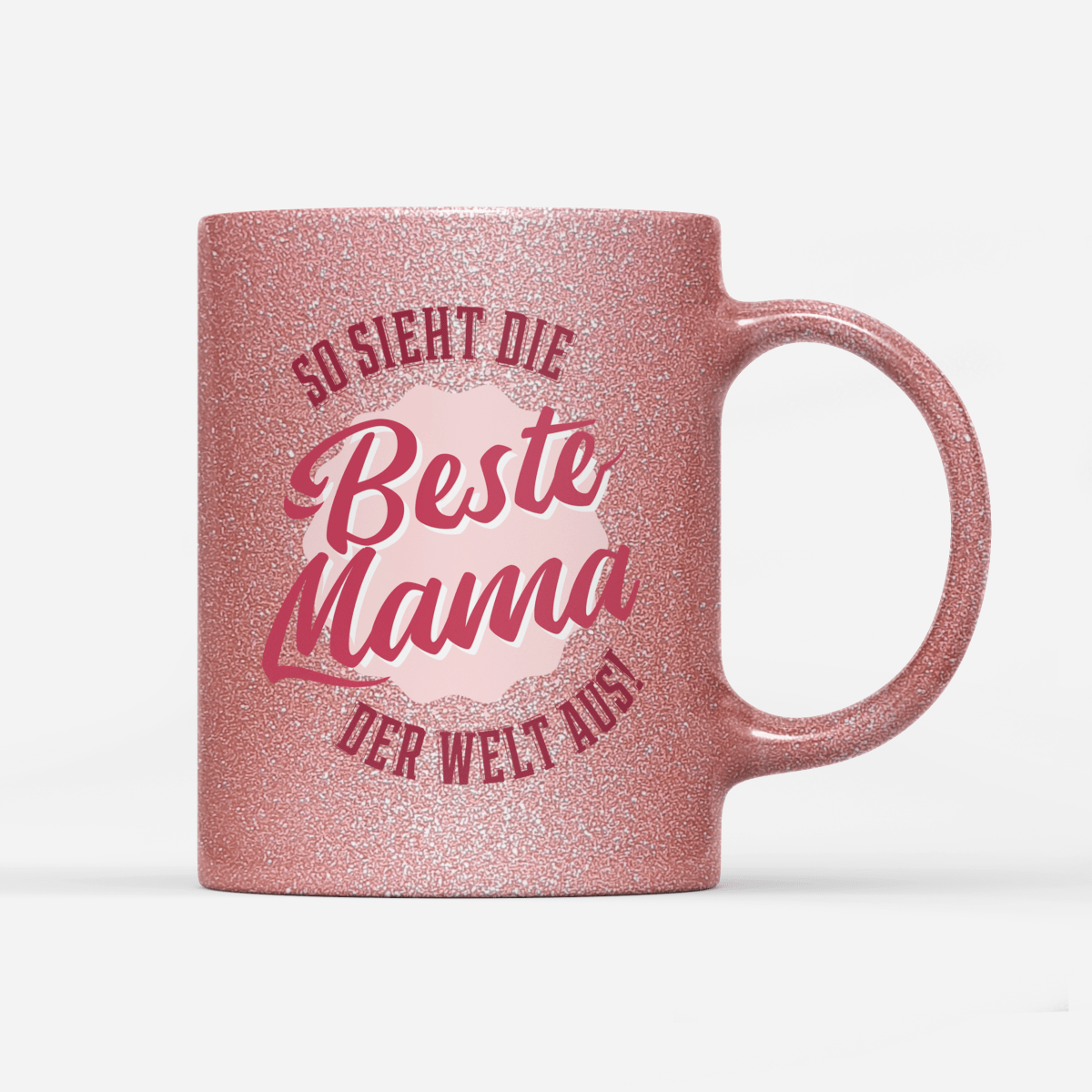 Tasse Glitzer Edition Beste Mama der Welt - Schwarzer - Kaffee