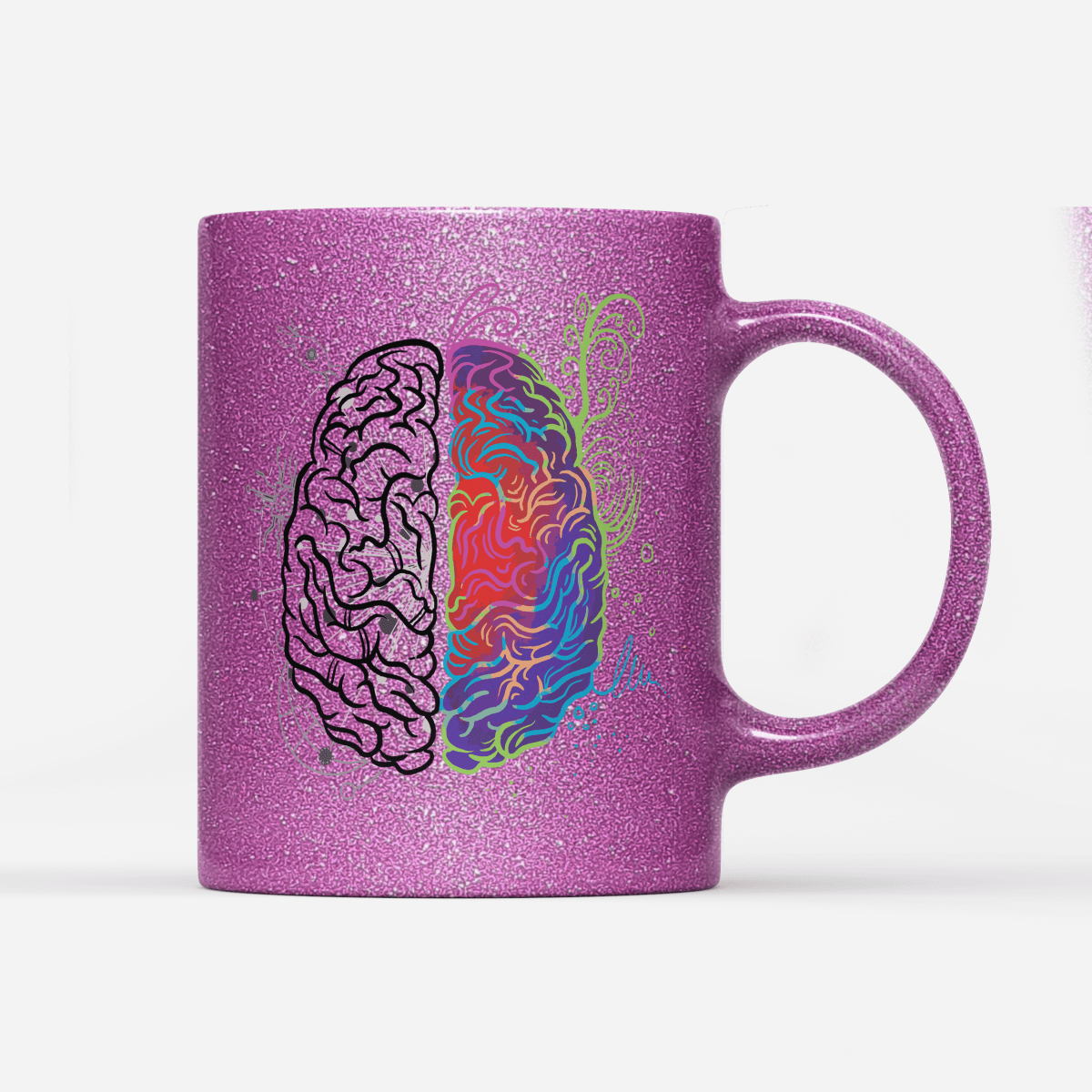 Tasse Glitzer Edition Brain - Schwarzer - Kaffee