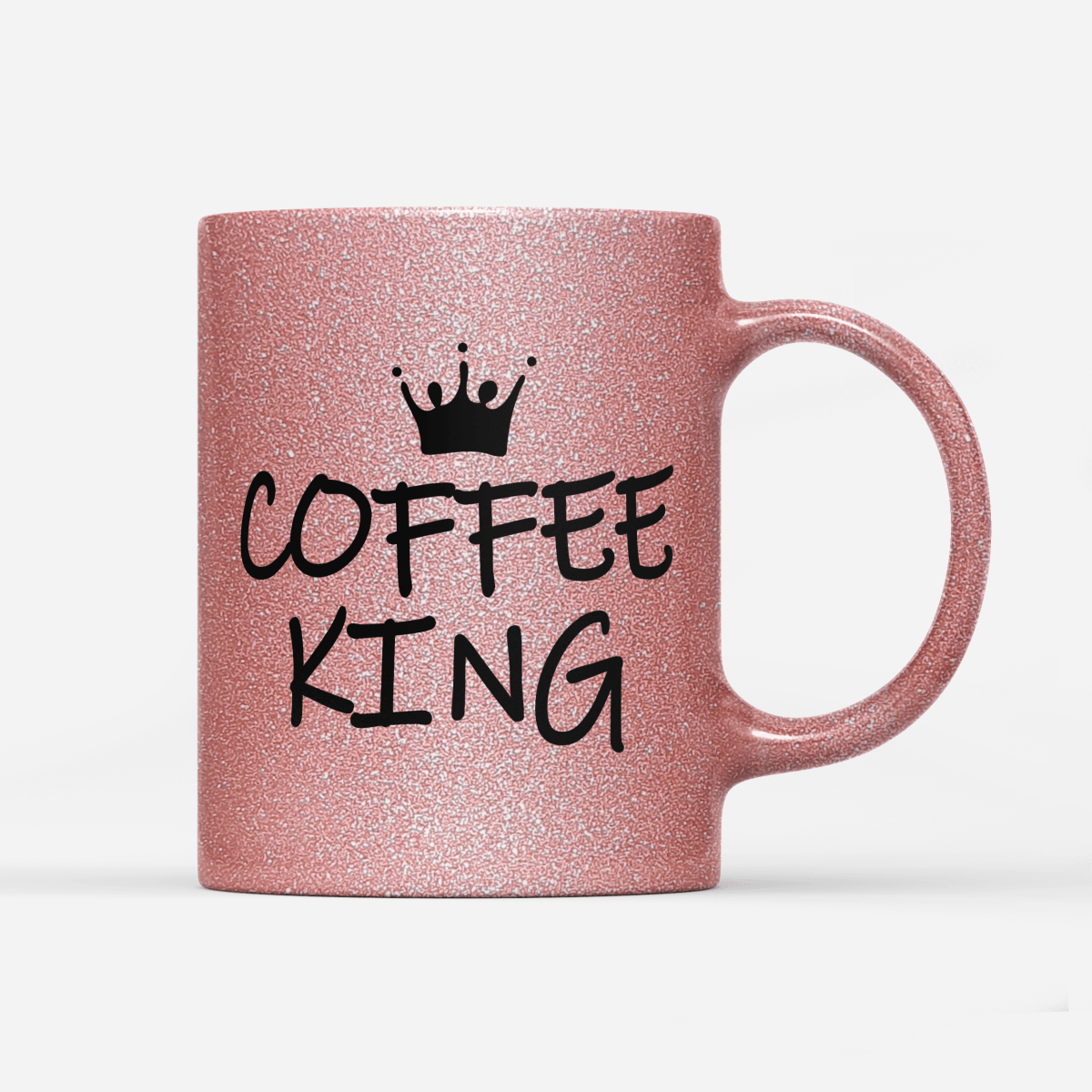 Tasse Glitzer Edition Coffee King - Schwarzer - Kaffee