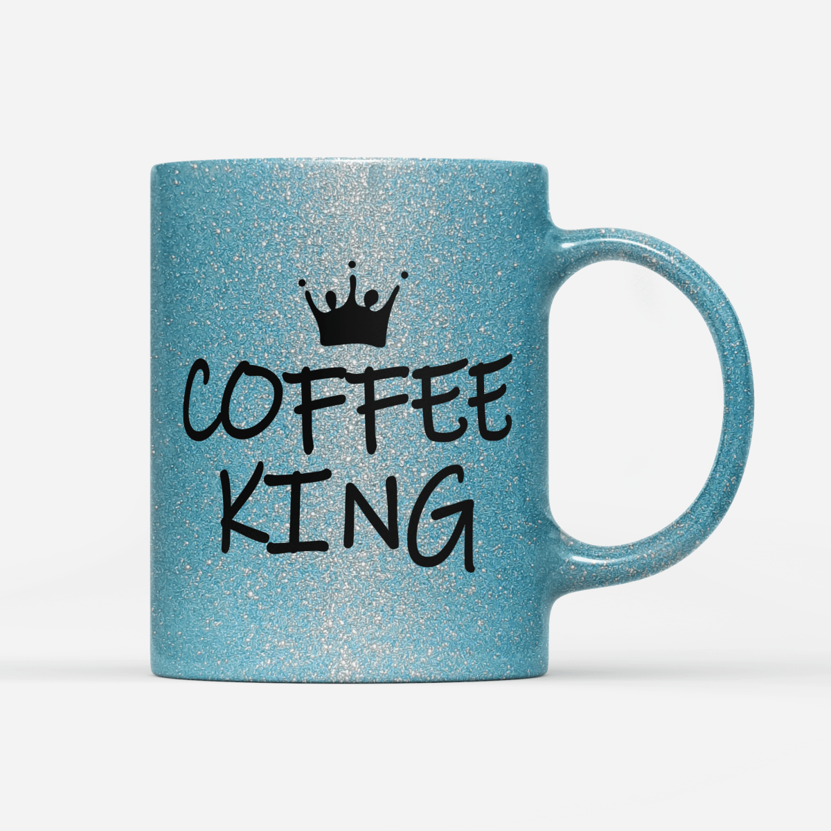 Tasse Glitzer Edition Coffee King - Schwarzer - Kaffee