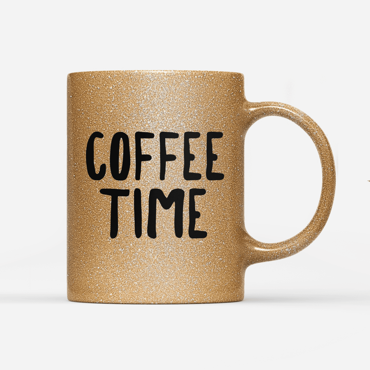 Tasse Glitzer Edition Coffee time - Schwarzer - Kaffee