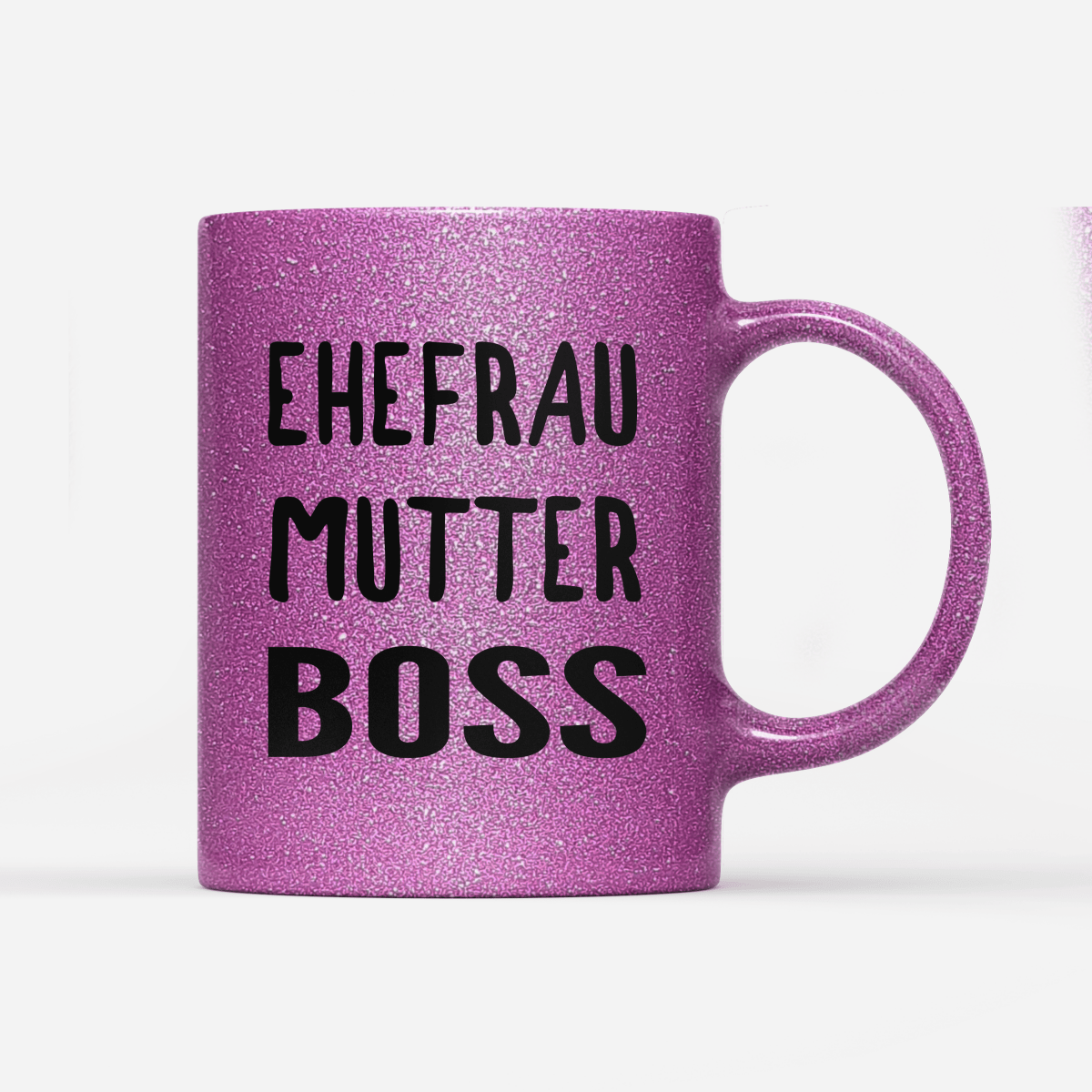 Tasse Glitzer Edition Ehefrau Mutter Boss - Schwarzer - Kaffee