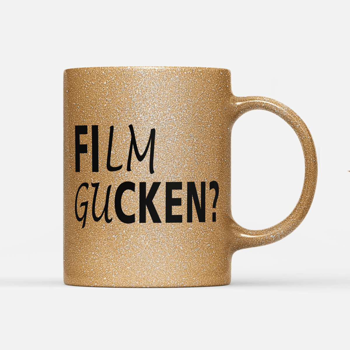 Tasse Glitzer Edition Film gucken - Schwarzer - Kaffee