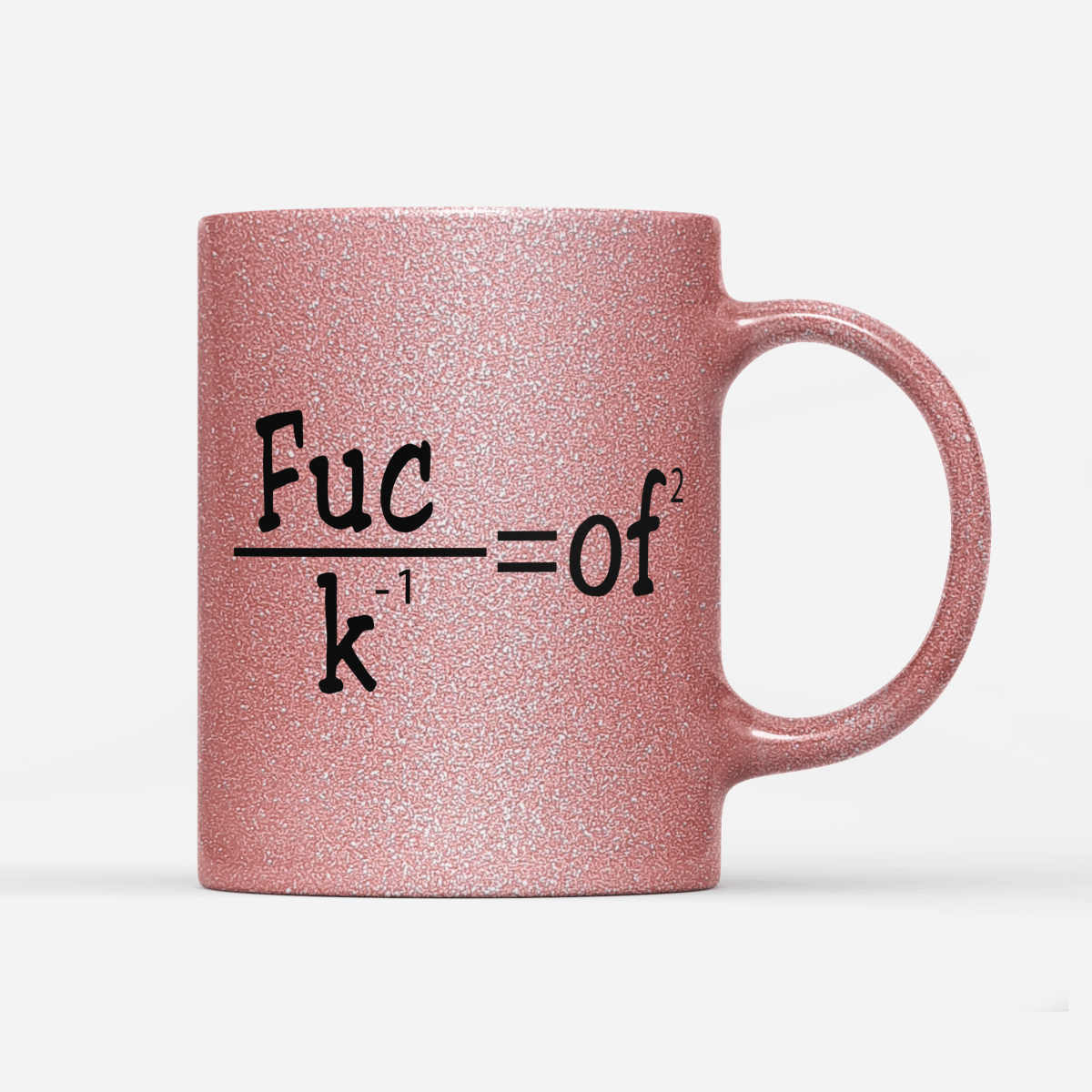 Tasse Glitzer Edition Fuck of - Schwarzer - Kaffee