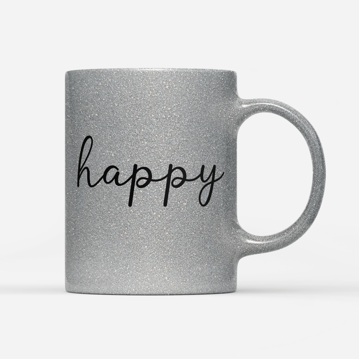 Tasse Glitzer Edition happy - Schwarzer - Kaffee