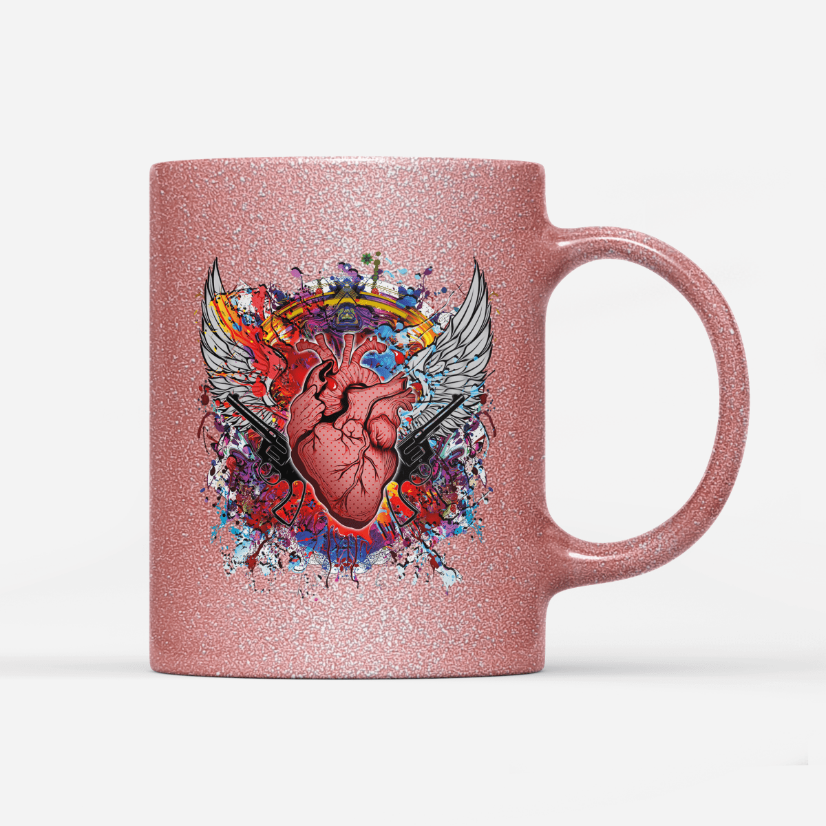 Tasse Glitzer Edition Heart - Schwarzer - Kaffee