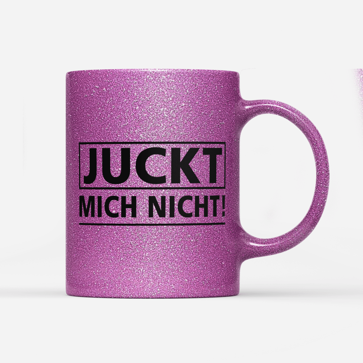 Tasse Glitzer Edition Juckt mich nicht - Schwarzer - Kaffee