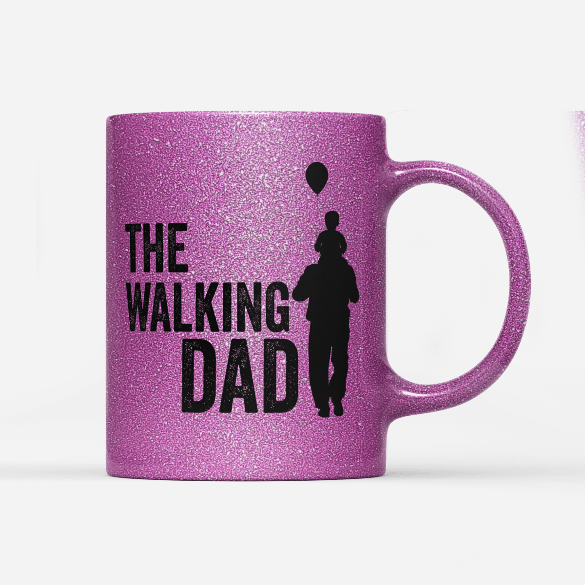 Tasse Glitzer Edition Walking Dad - Schwarzer - Kaffee