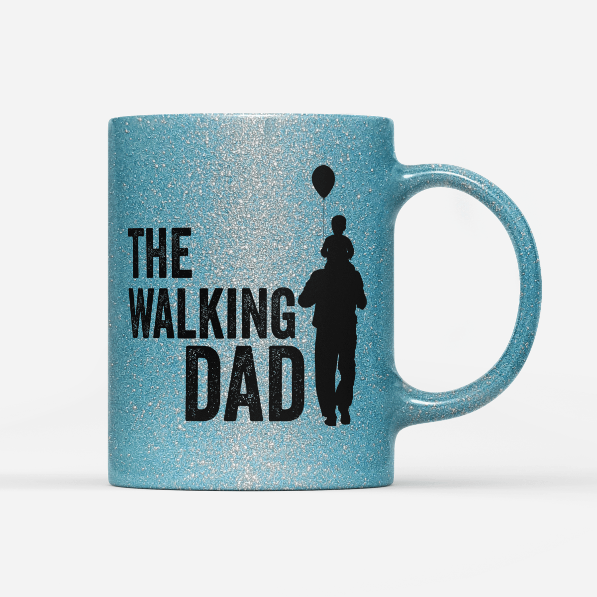 Tasse Glitzer Edition Walking Dad - Schwarzer - Kaffee