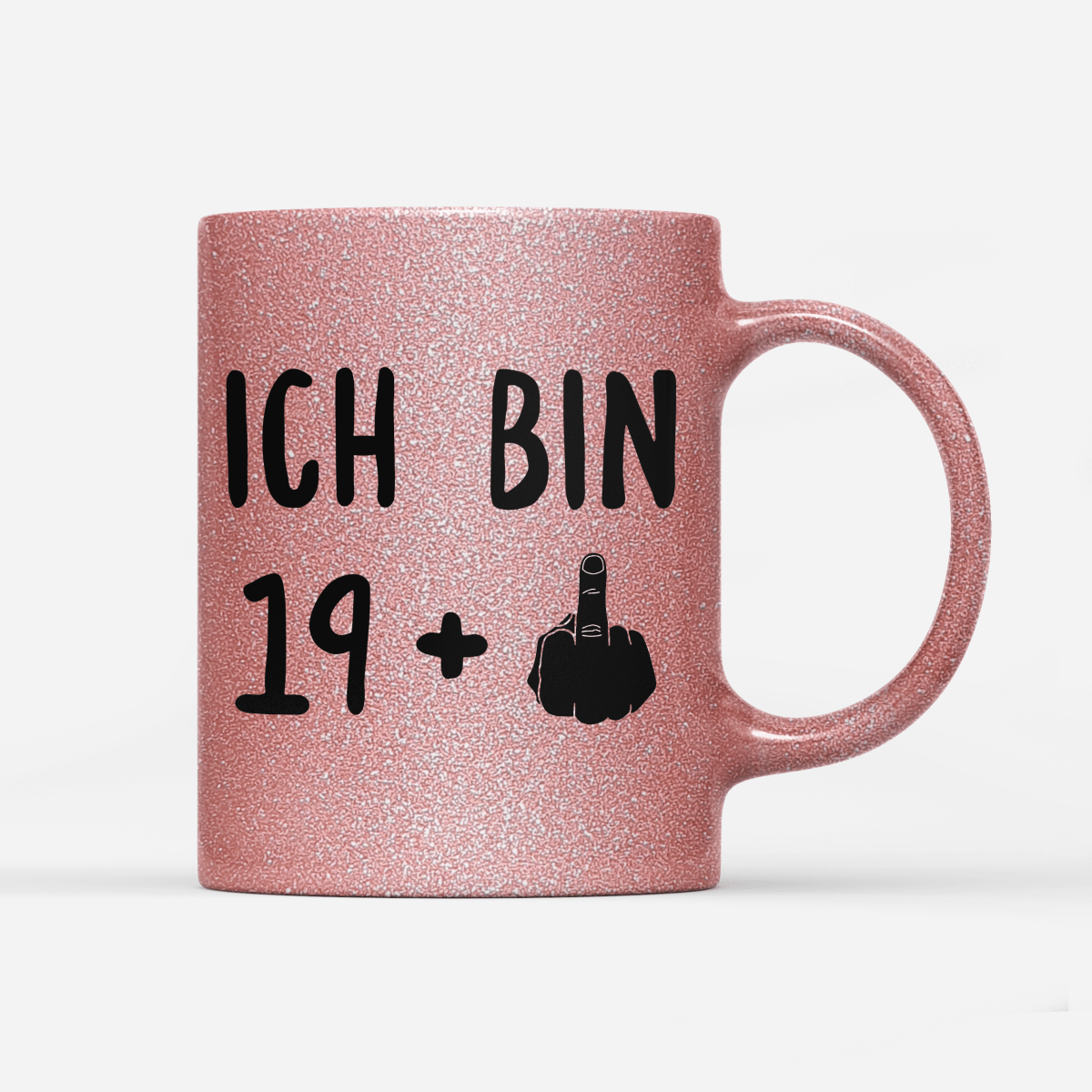 Tasse Glitzer Ich bin 19+ - Schwarzer - Kaffee