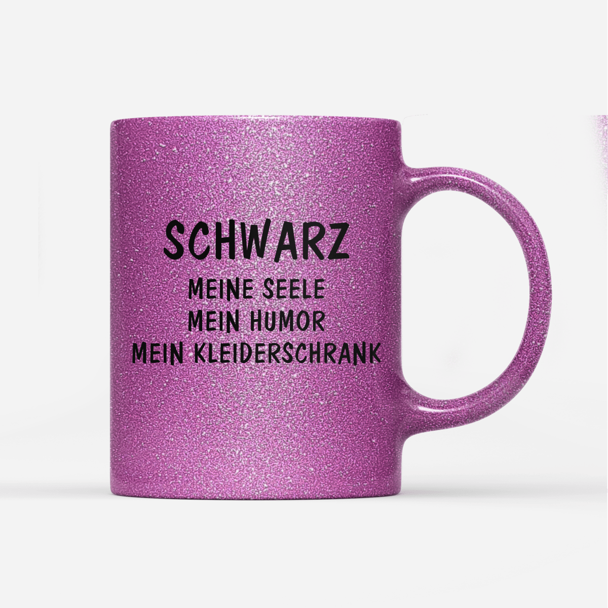 Tasse Glitzer Schwarz - Schwarzer - Kaffee