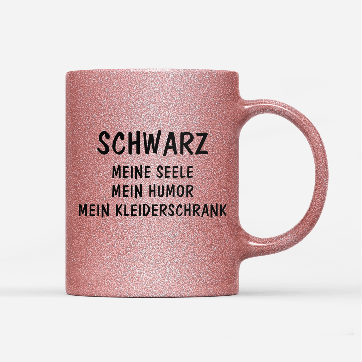 Tasse Glitzer Schwarz - Schwarzer - Kaffee