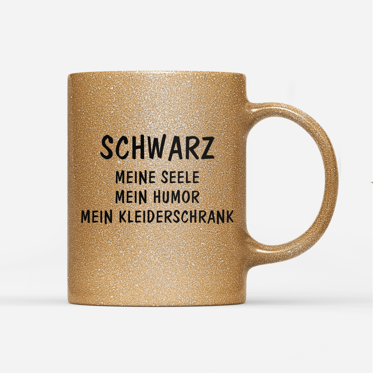 Tasse Glitzer Schwarz - Schwarzer - Kaffee
