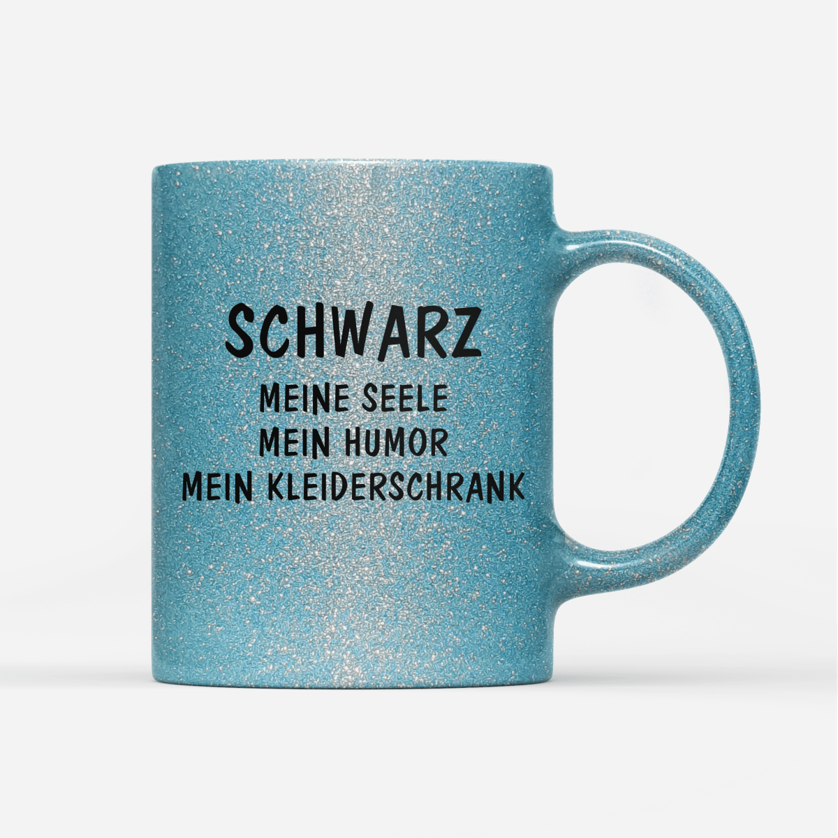 Tasse Glitzer Schwarz - Schwarzer - Kaffee