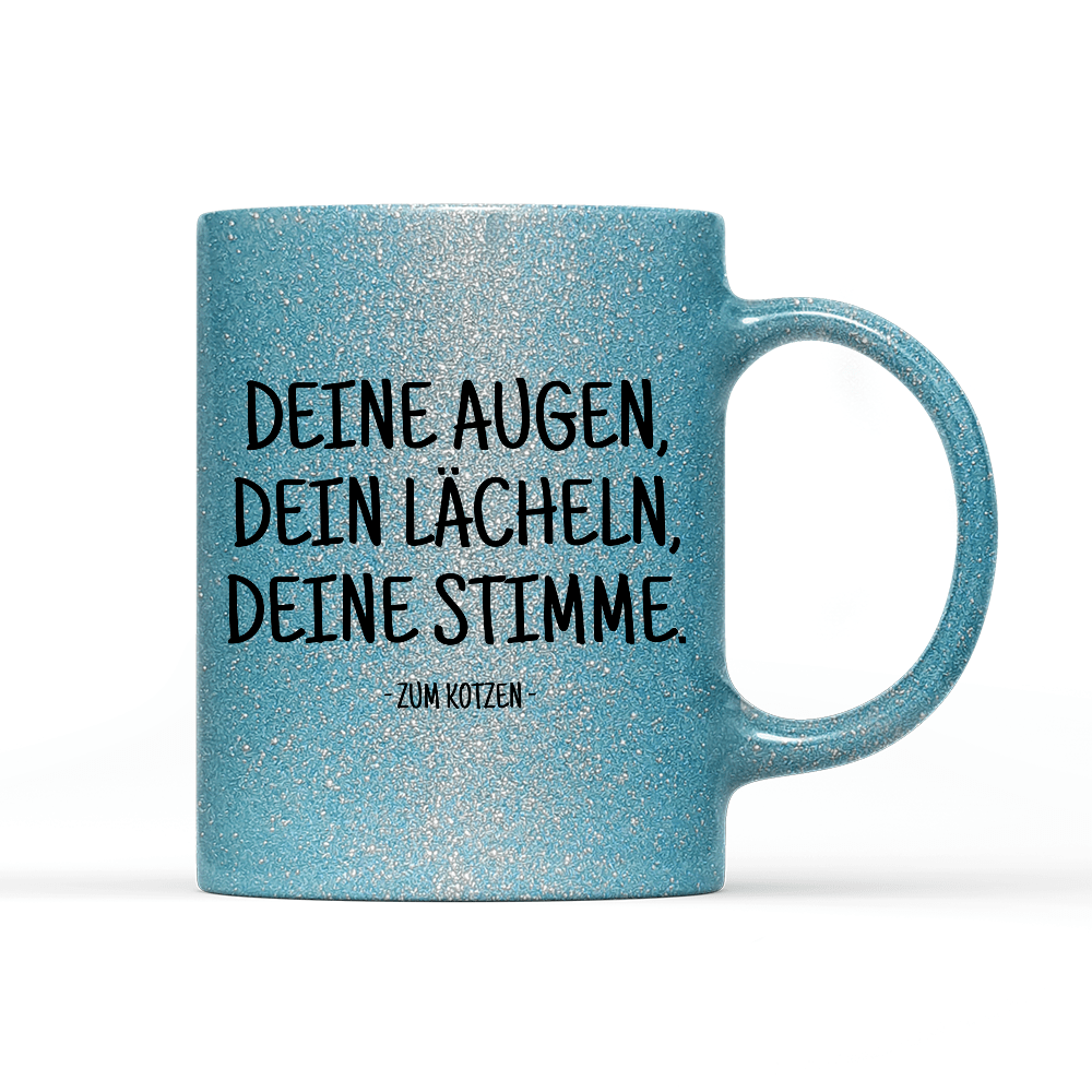 Tasse Glitzer Zum kotzen - Schwarzer - Kaffee