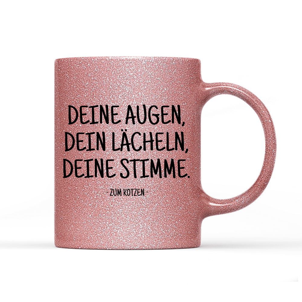 Tasse Glitzer Zum kotzen - Schwarzer - Kaffee