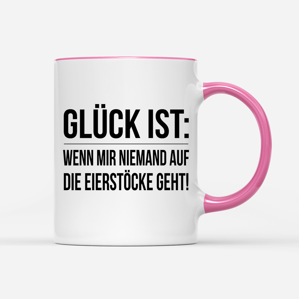 Tasse Glück ist Eierstöcke - Schwarzer - Kaffee