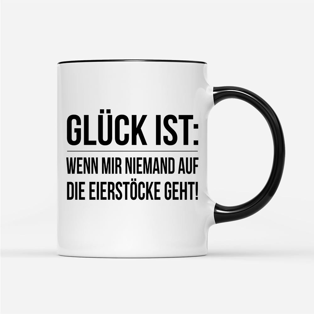 Tasse Glück ist Eierstöcke - Schwarzer - Kaffee