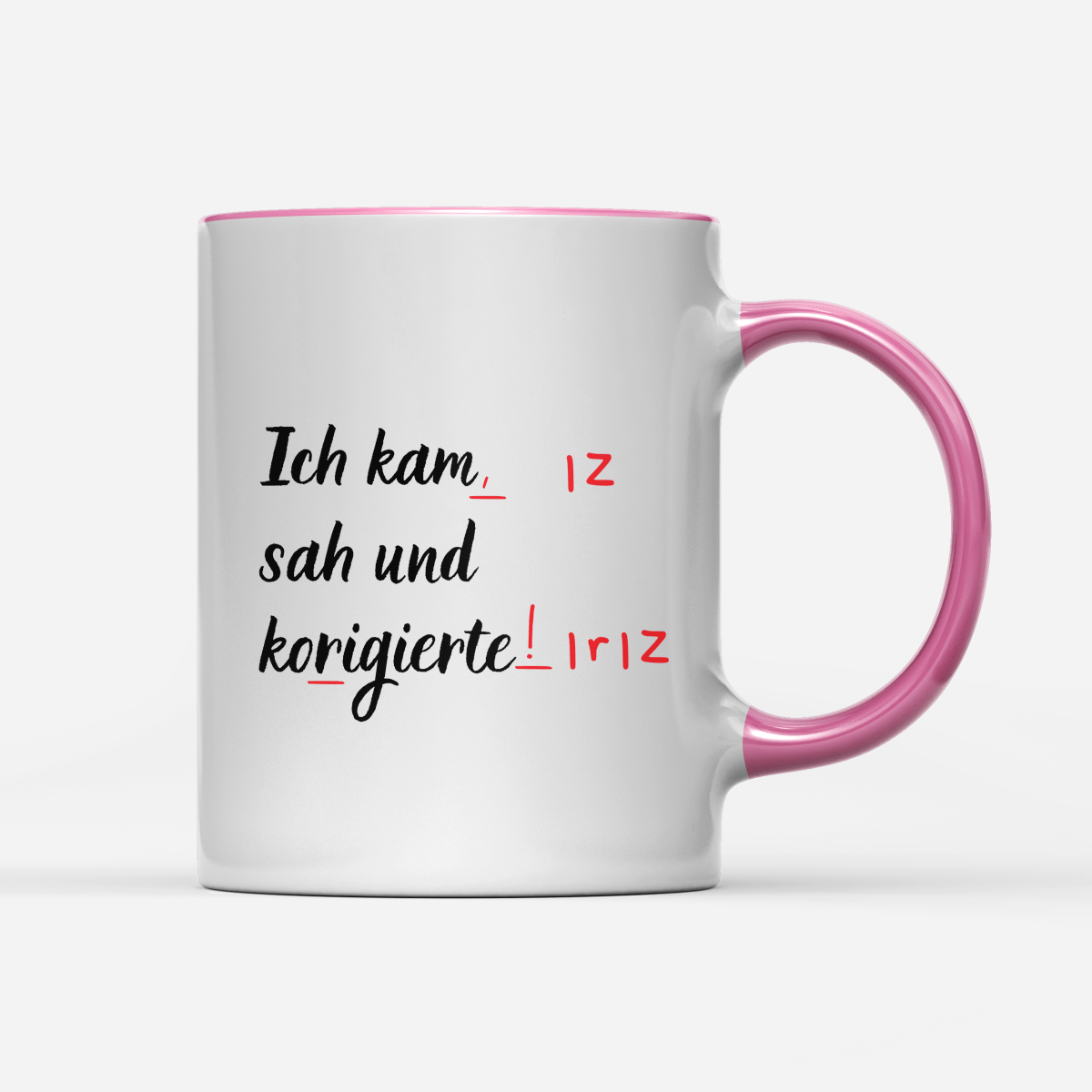 Tasse ich kam sah und korrigierte - Schwarzer - Kaffee