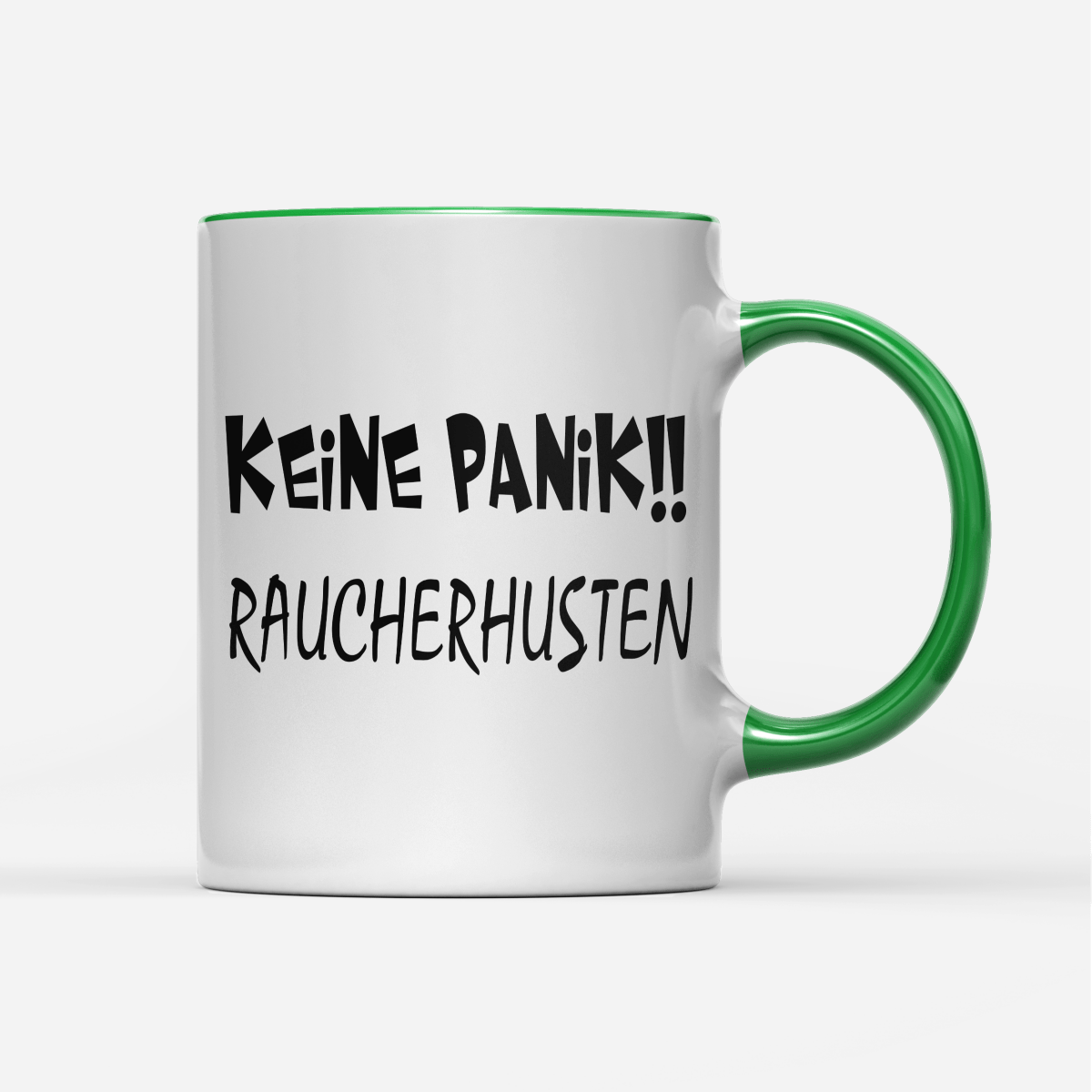 Tasse Keine Panik Raucherhusten - Schwarzer - Kaffee
