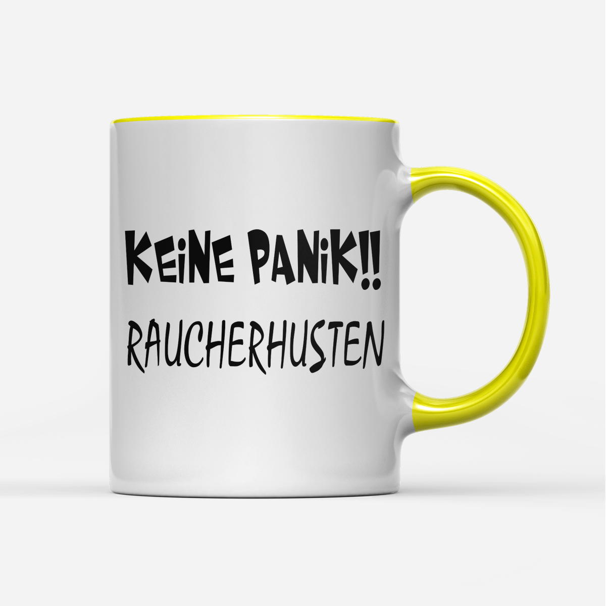 Tasse Keine Panik Raucherhusten - Schwarzer - Kaffee