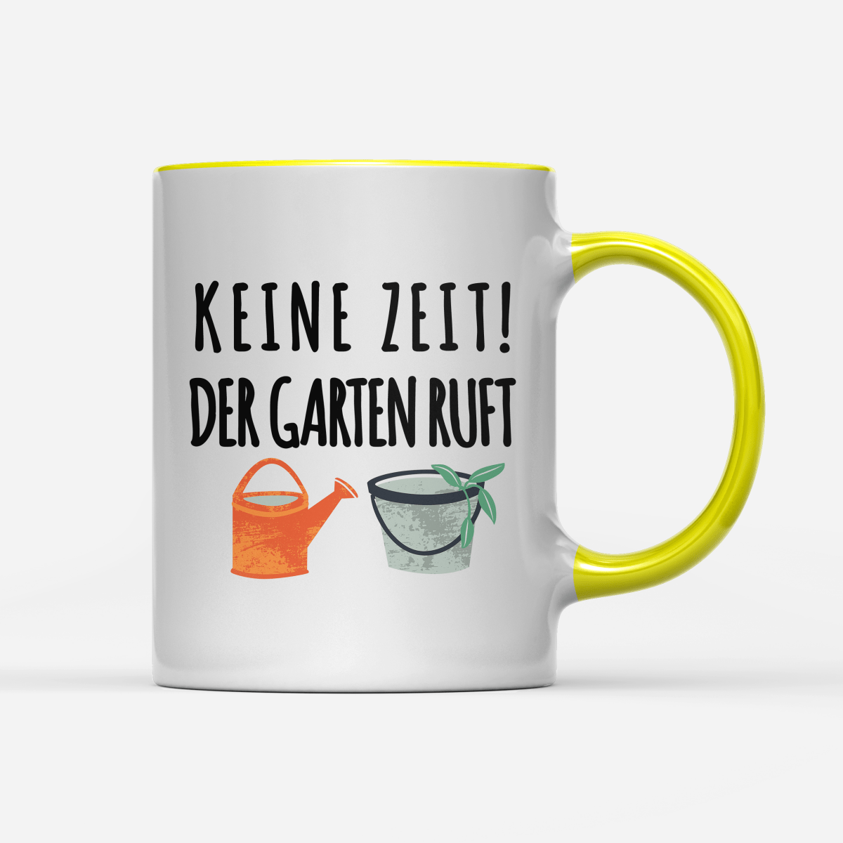 Tasse Keine Zeit der Garten ruft - Schwarzer - Kaffee
