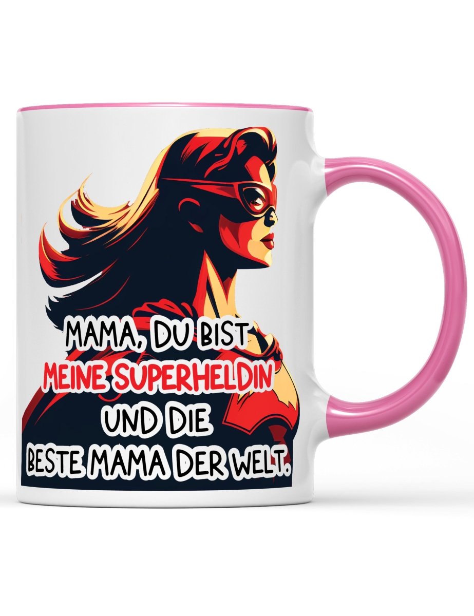 Tasse Mama, du bist meine Superheldin und die beste Mama der Welt. Muttertag Special - Schwarzer - Kaffee
