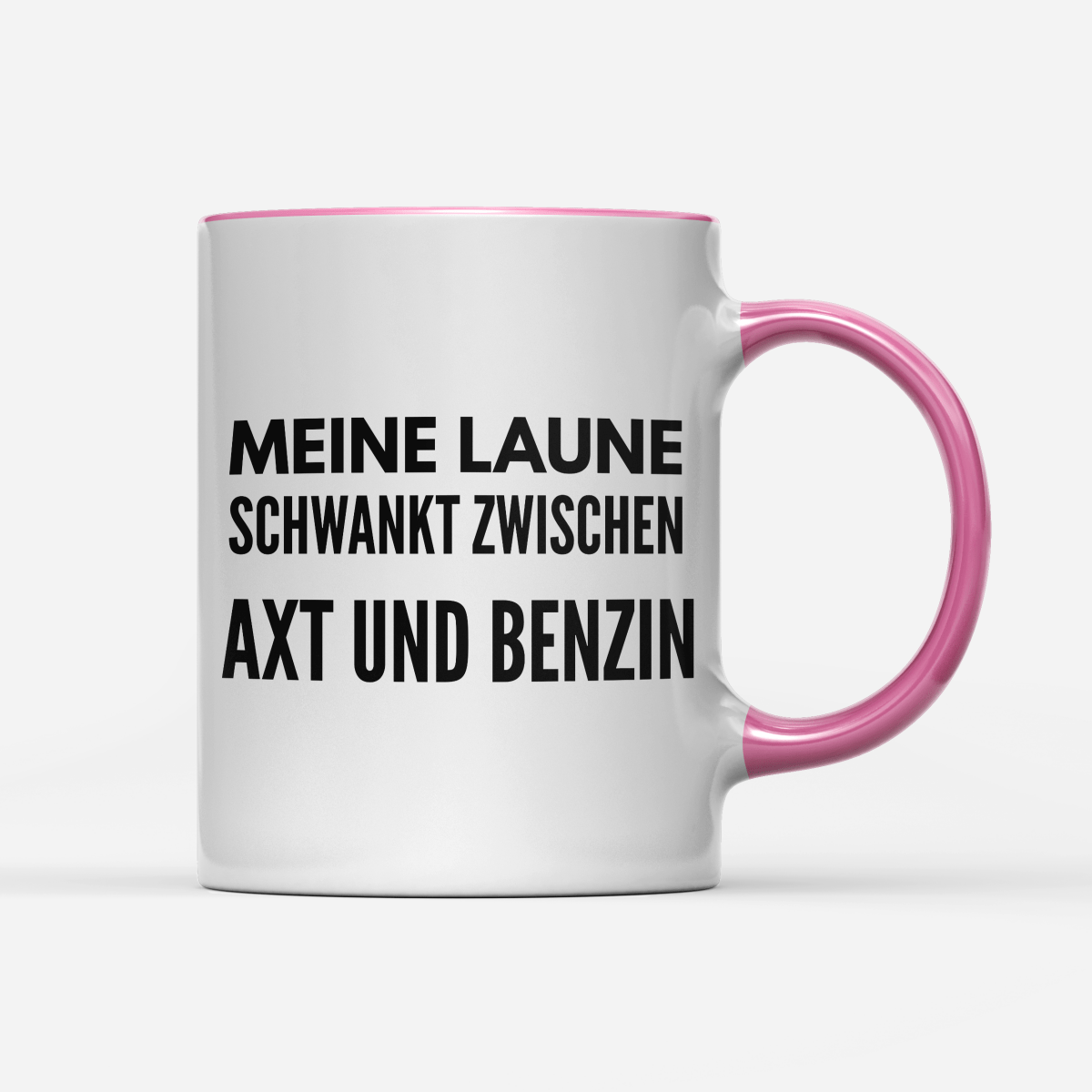 Tasse Meine Laune schwankt zwischen Axt und Benzin - Schwarzer - Kaffee