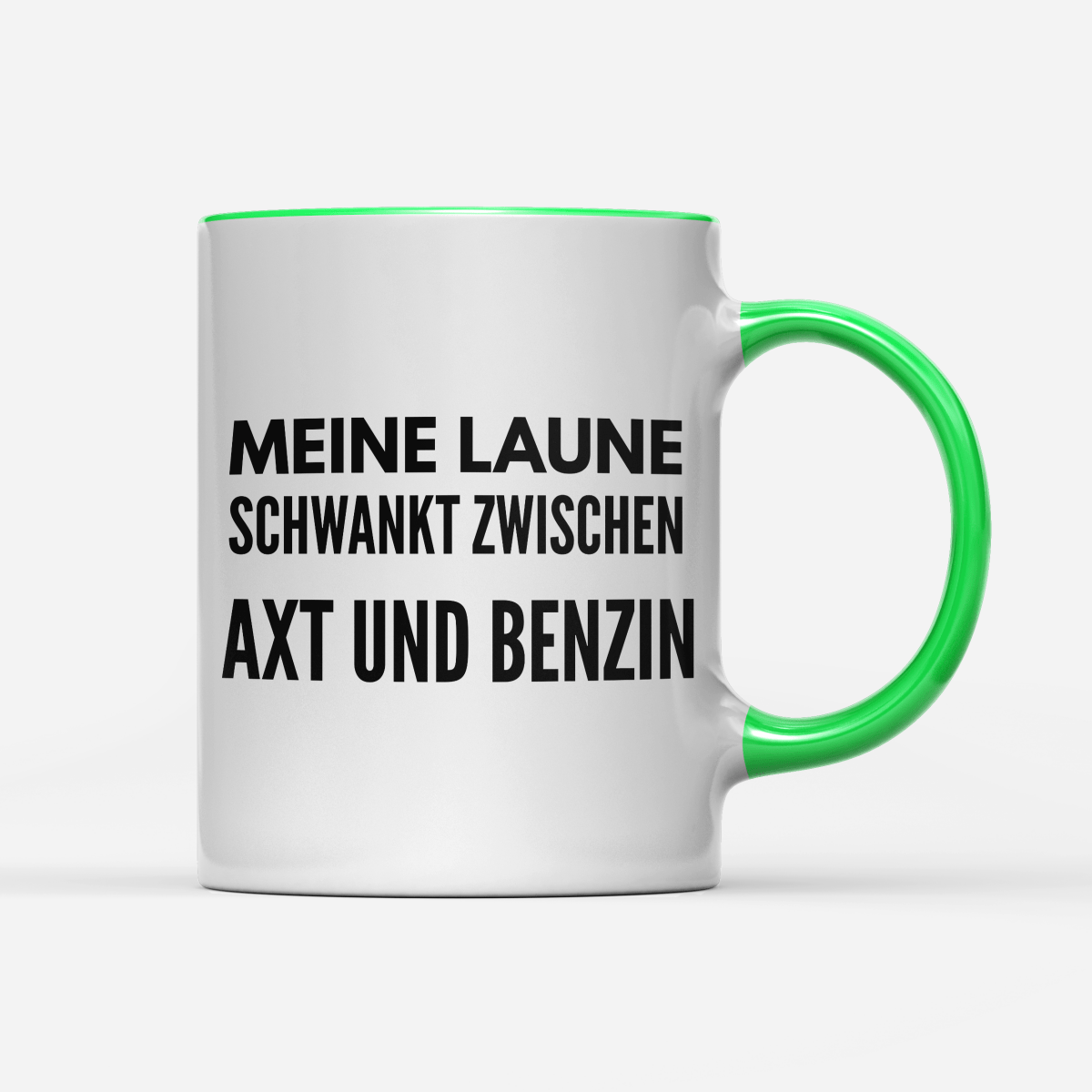 Tasse Meine Laune schwankt zwischen Axt und Benzin - Schwarzer - Kaffee
