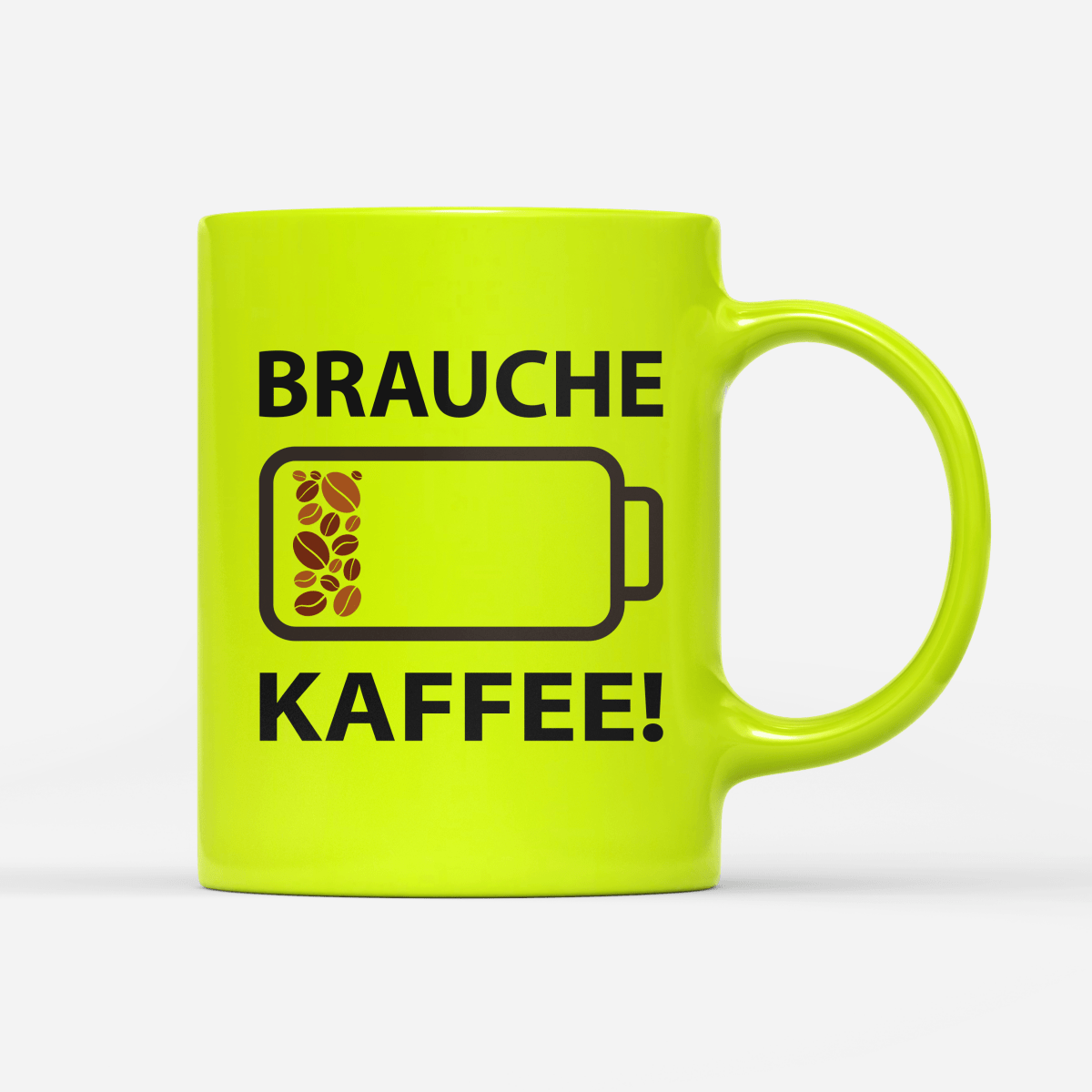 Tasse Neon Brauche Kaffee - Schwarzer - Kaffee