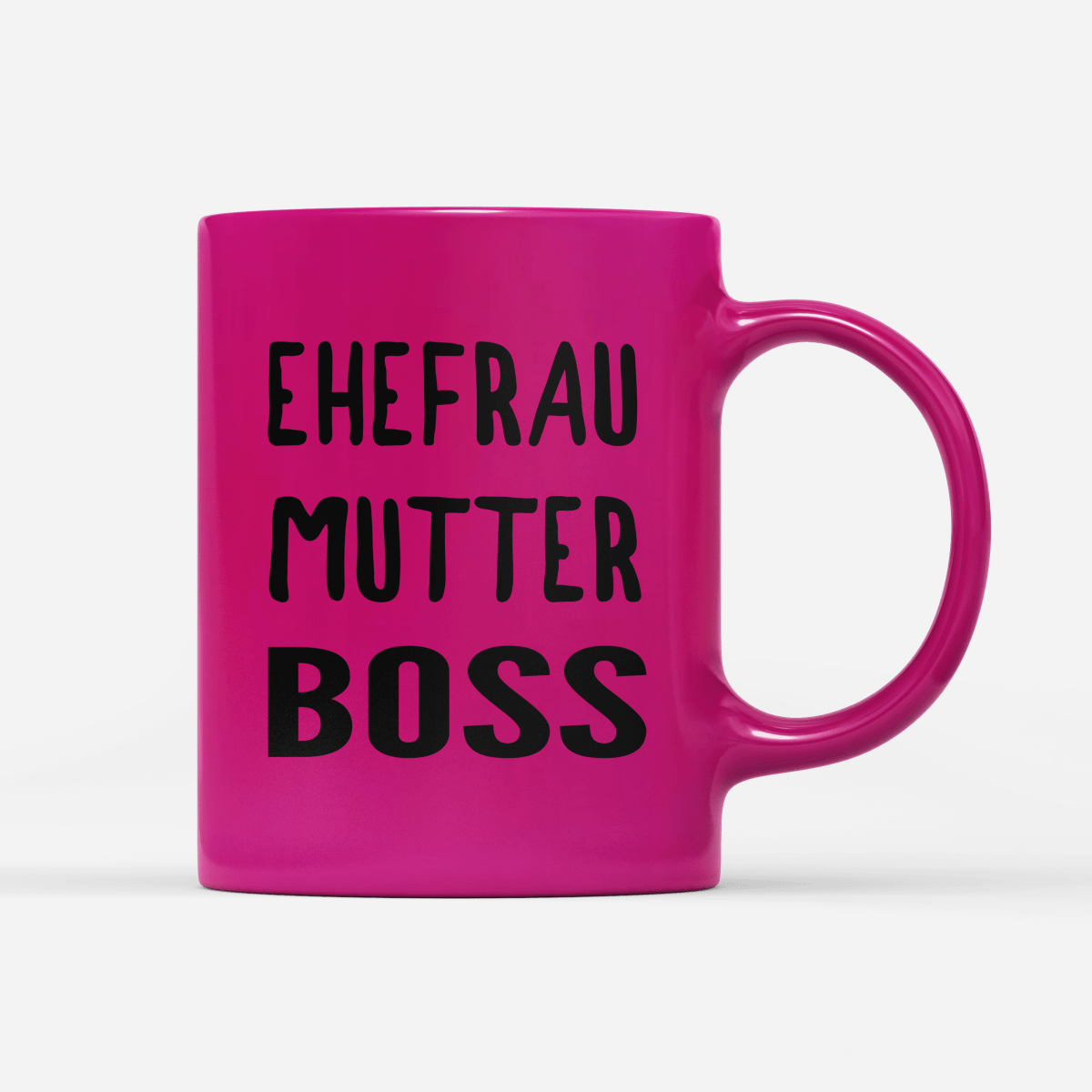 Tasse Neon Ehefrau Mutter Boss - Schwarzer - Kaffee