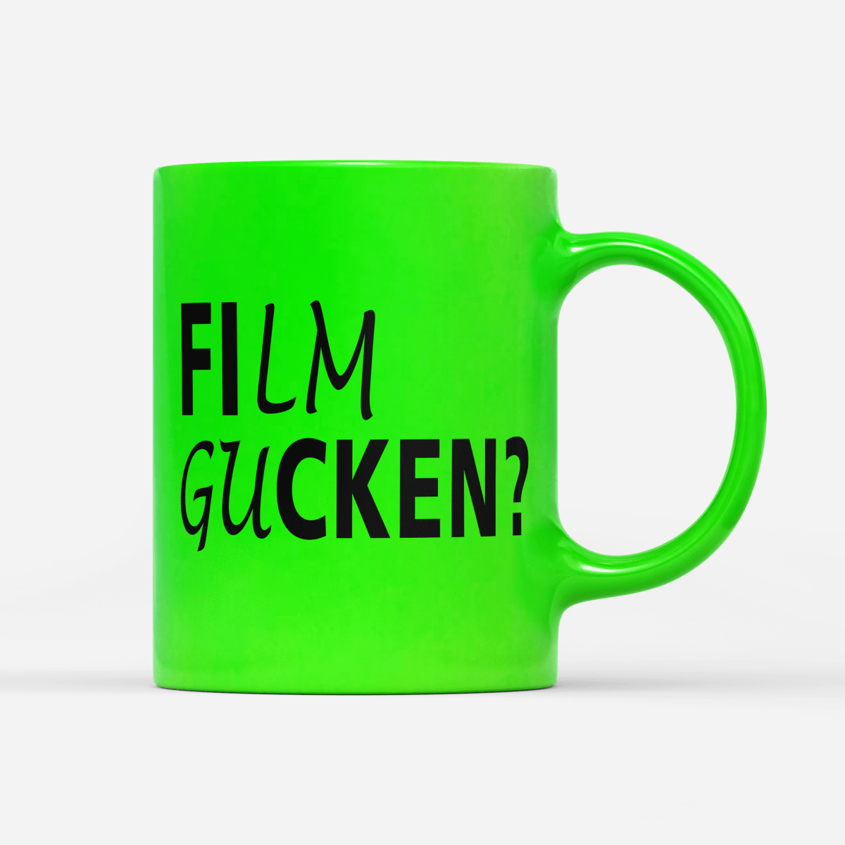 Tasse Neon Film gucken - Schwarzer - Kaffee