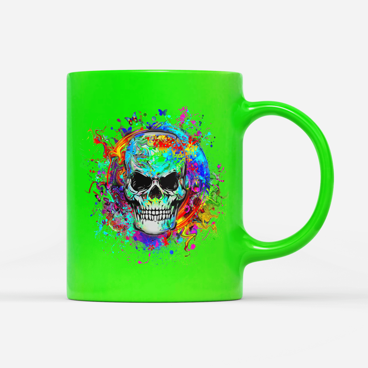 Tasse Neon Totenkopf - Schwarzer - Kaffee