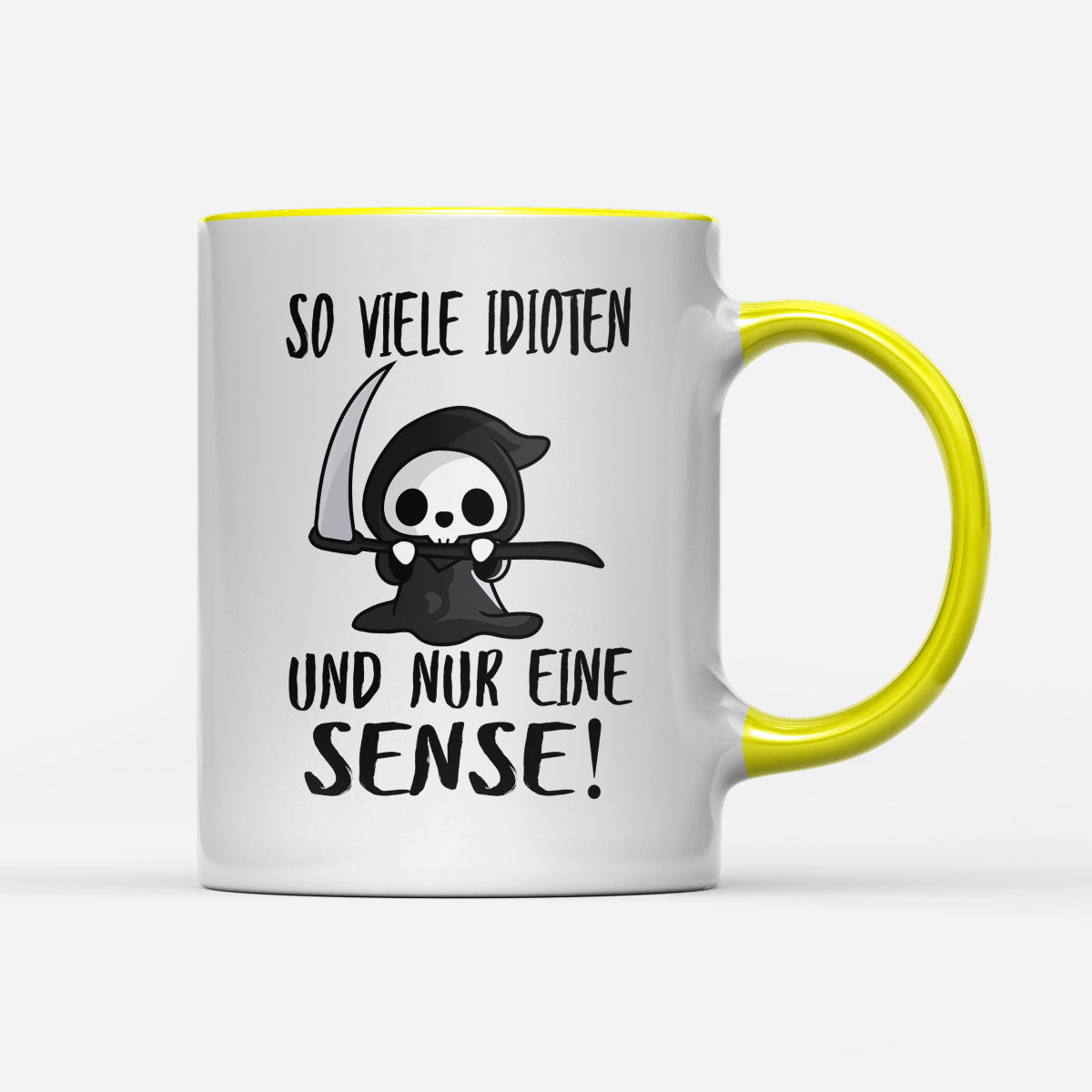 Tasse So viele Idioten und nur eine Sense - Schwarzer - Kaffee