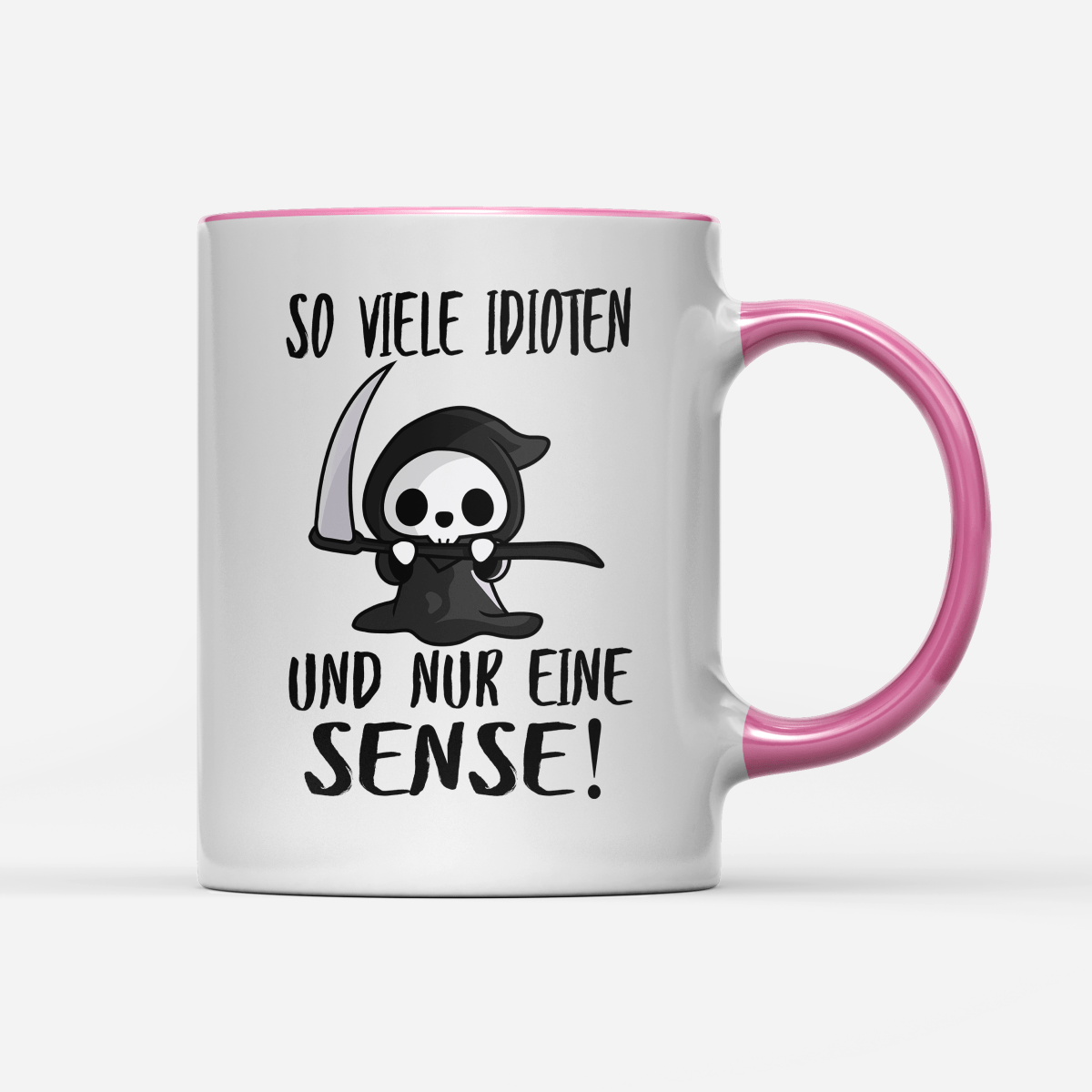 Tasse So viele Idioten und nur eine Sense - Schwarzer - Kaffee