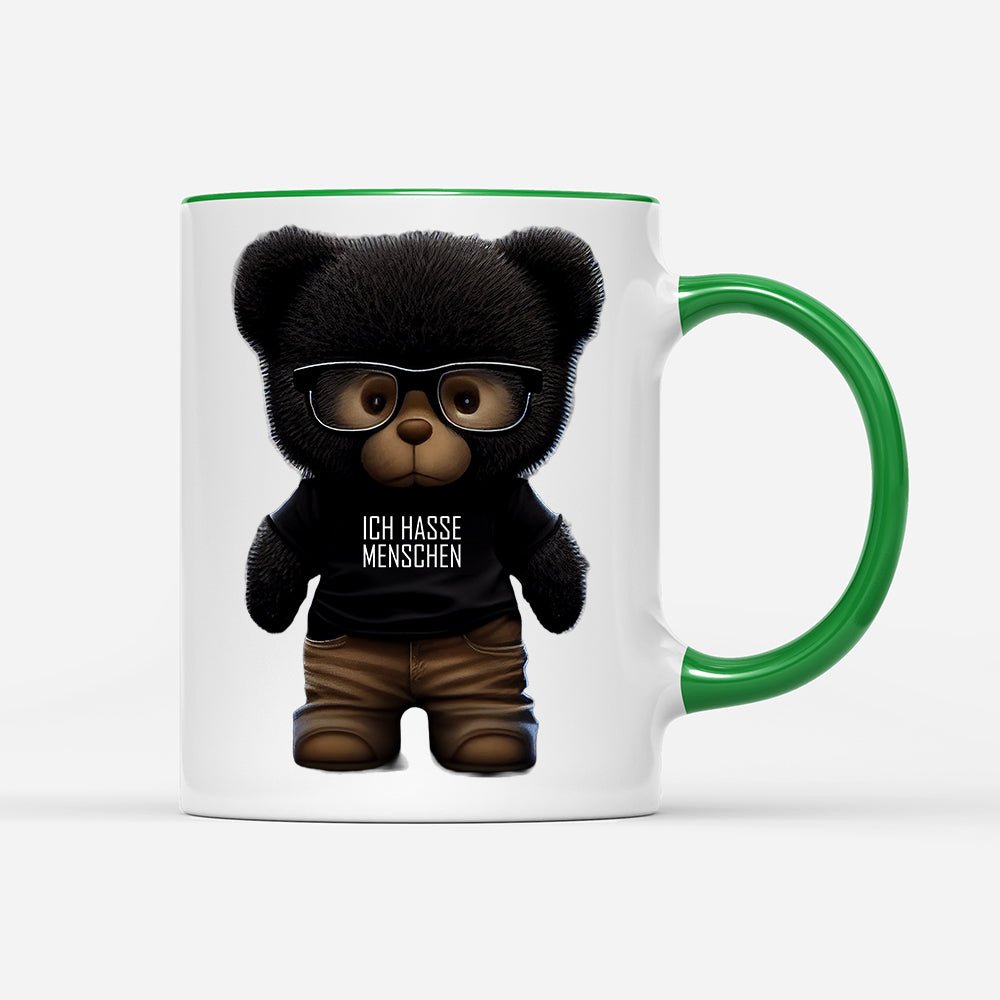 Tasse Teddybär Ich hasse Menschen - Schwarzer - Kaffee