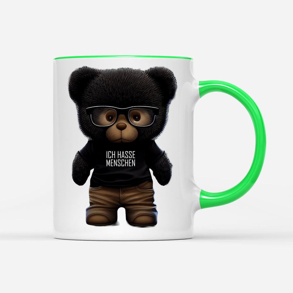 Tasse Teddybär Ich hasse Menschen - Schwarzer - Kaffee