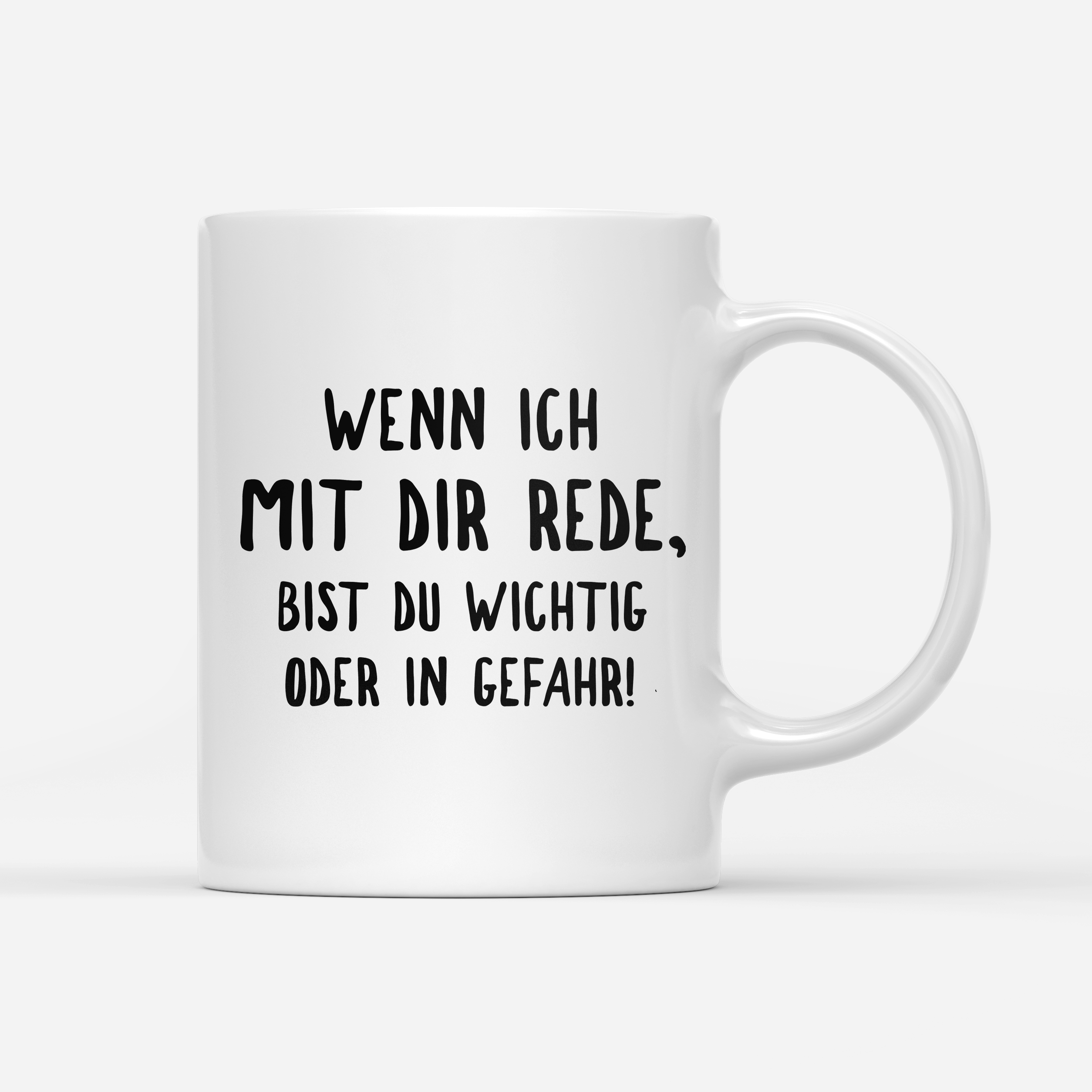 Tasse Wichtig oder in Gefahr