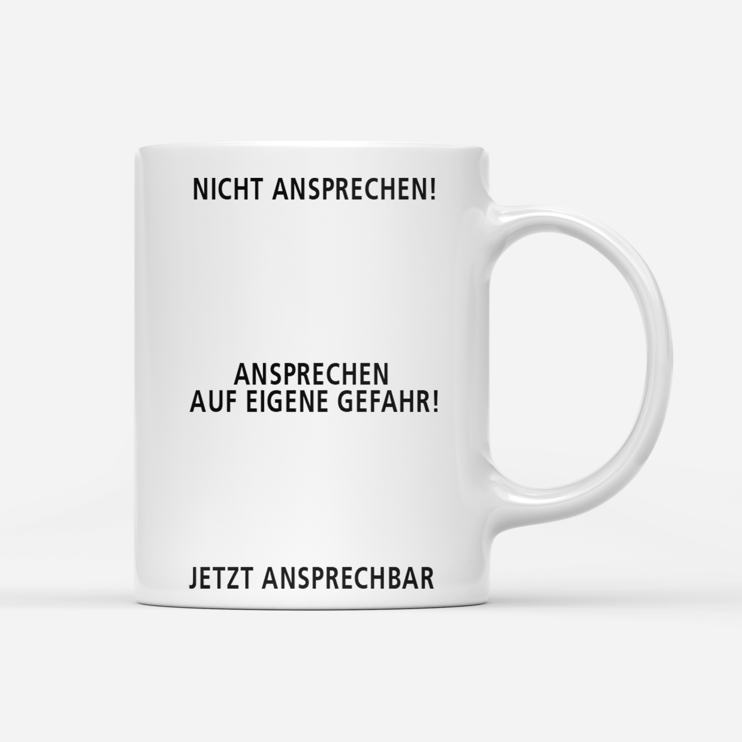 Tasse Nicht ansprechen