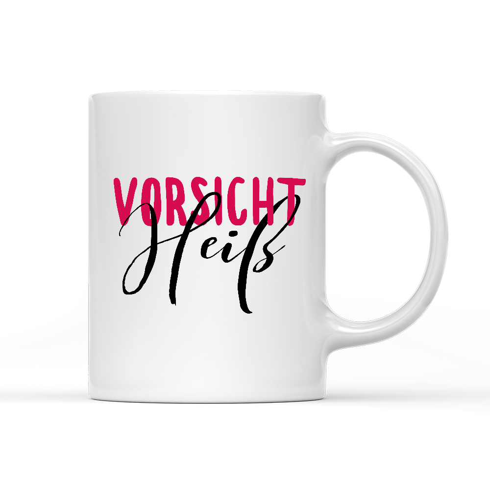 Tasse Vorsicht heiß