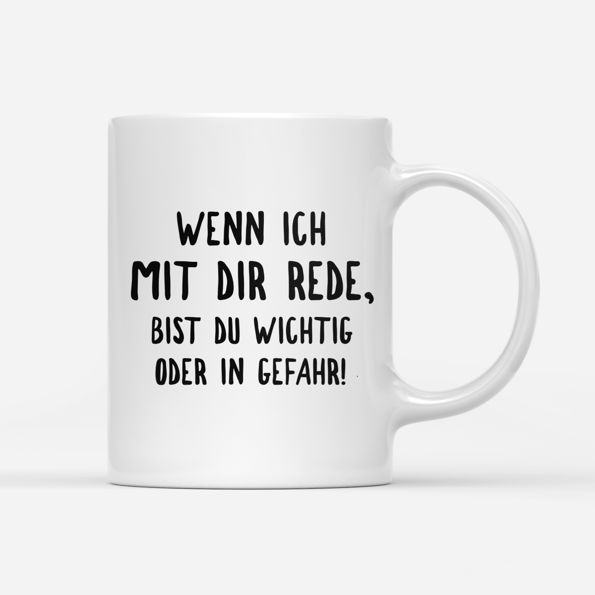 Tasse Wichtig oder in Gefahr - Schwarzer - Kaffee