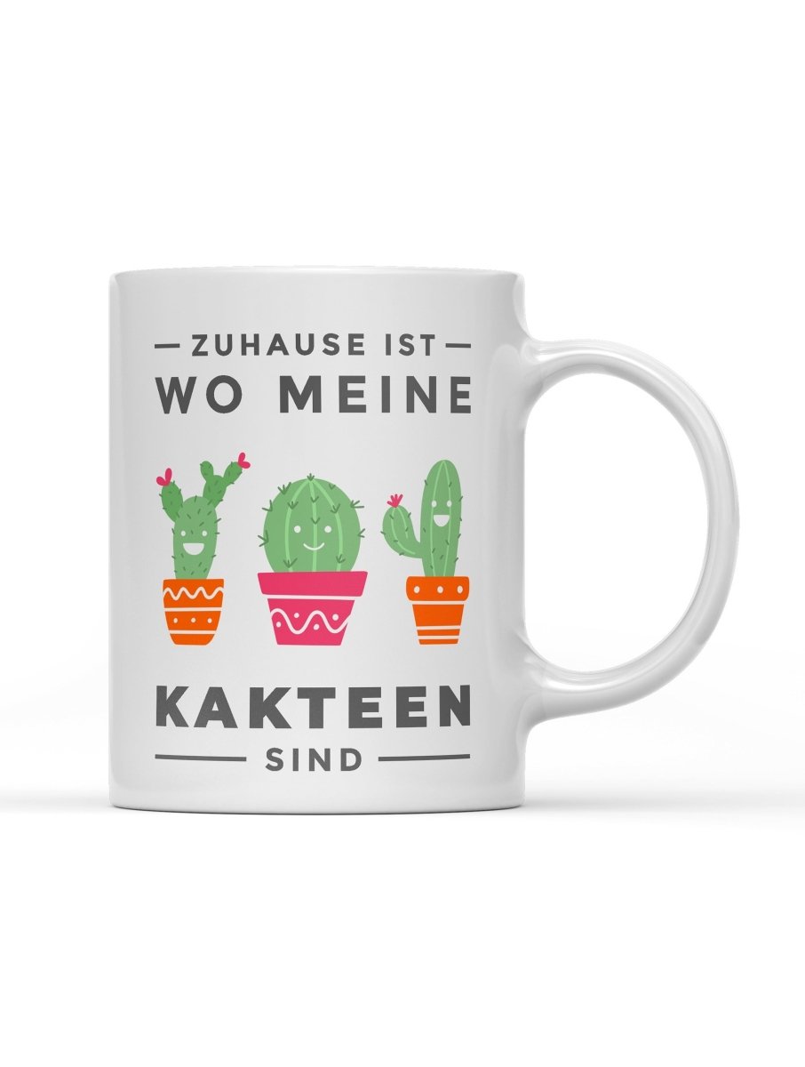 Tasse Zuhause ist wo meine Kakteen sind - Schwarzer - Kaffee
