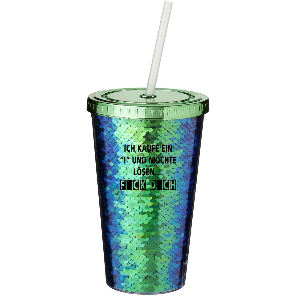 Trinkbecher Isolierbecher Becher mit Pailletten Kaffee und Tee mit Paillettenmuster - Schwarzer - Kaffee