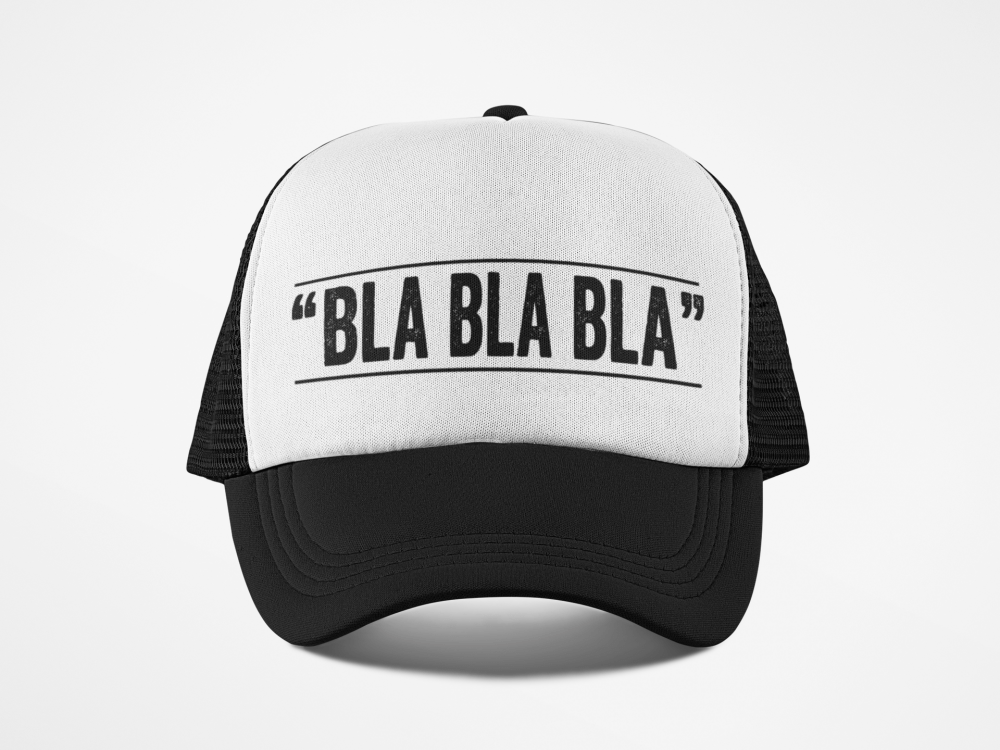 Trucker Cap Bla Bla Bla - Schwarzer - Kaffee