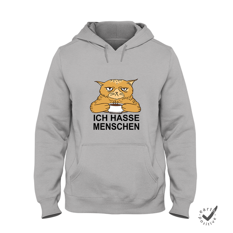 uni-hoodie-grau- Ich hasse Menschen Cat-min