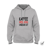 Hoodie Unisex Kaffee weil Koks ungesund ist