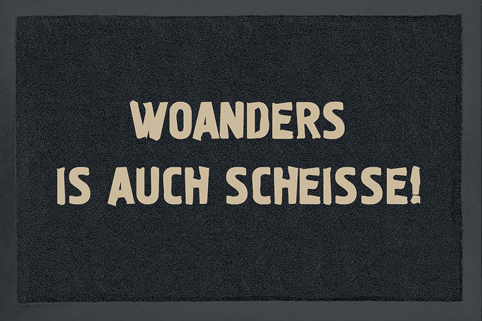 Woanders is auch scheisse Fußmatte - Schwarzer - Kaffee